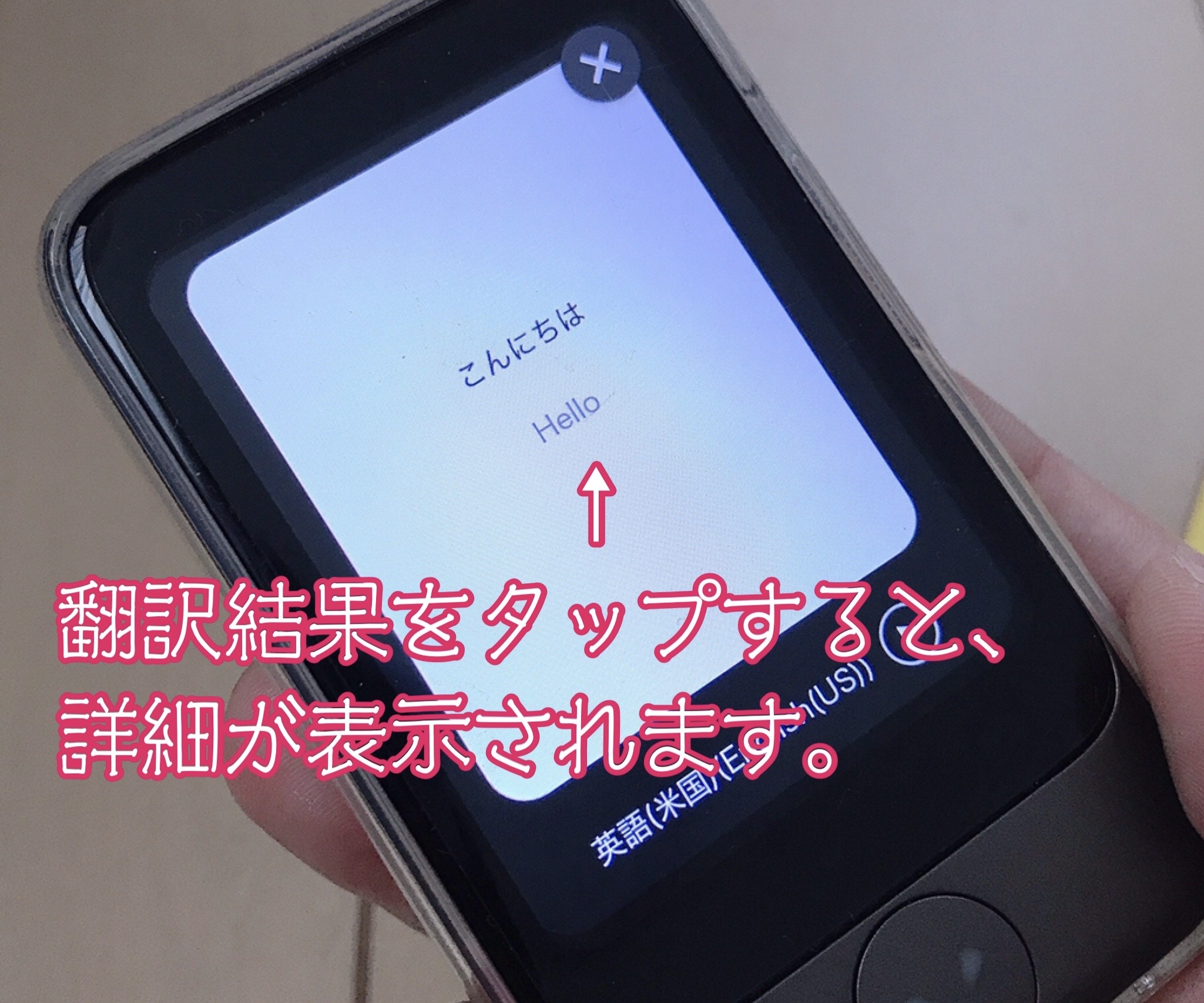 翻訳結果の詳細画面