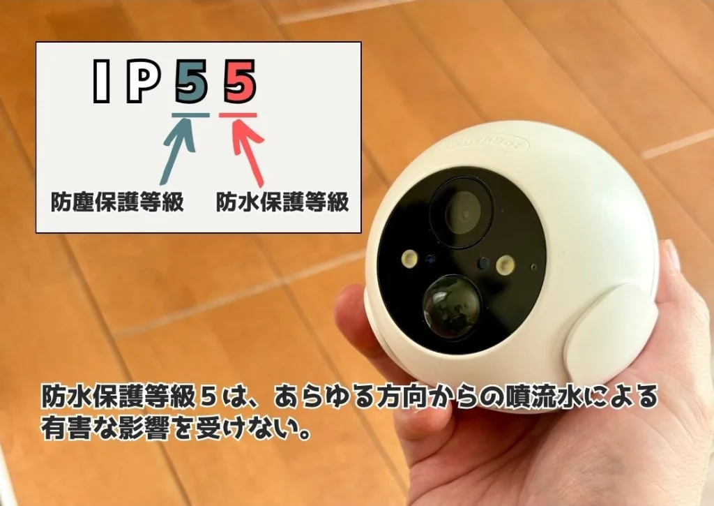SwitchBot屋外カメラの防塵防水保護レベル